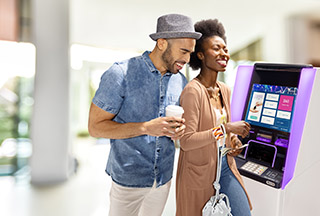 Couple at ATM